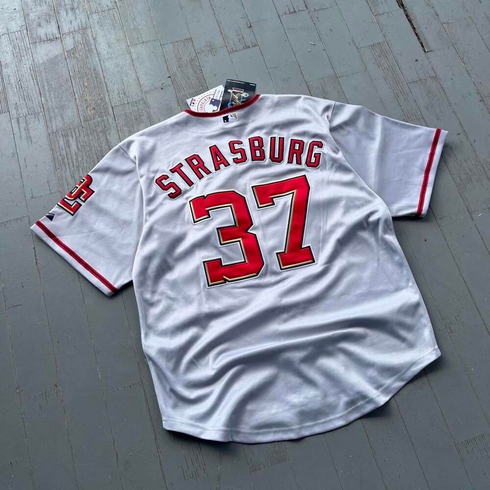 Vintage 2000s Deadstock Washington Nationals Stephen Strasburg Baseball Jersey